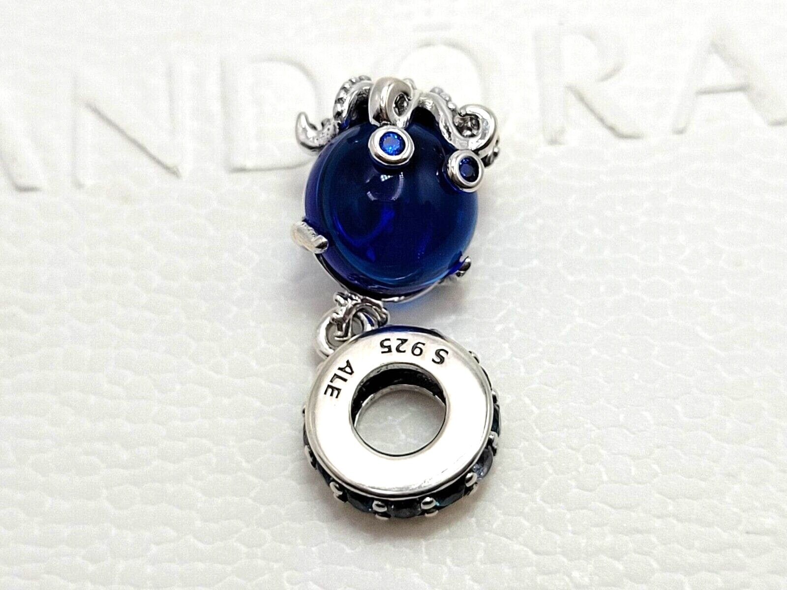 Authentic Pandora Charm Murano Glass Charm Cute Octopus Silver Dangle #791694C01