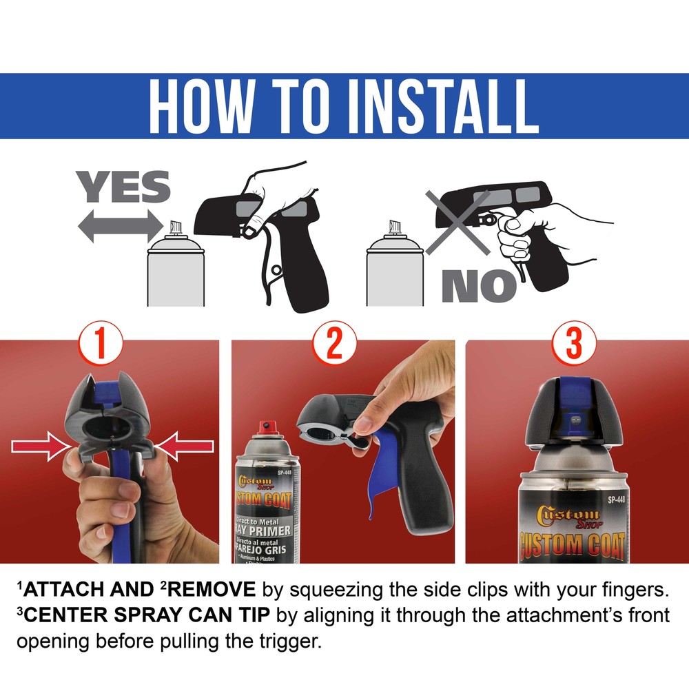 Master Airbrush Instant Aerosol Trigger Handle 2 Pack - Attach to Convert Spray