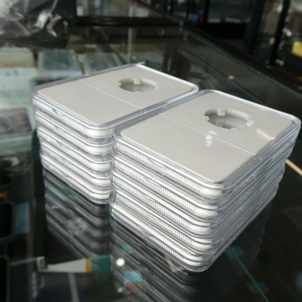 10 x 17.5mm Coin Slabs Suits One Cent, White Insert Clear Display, Aussie Sel...