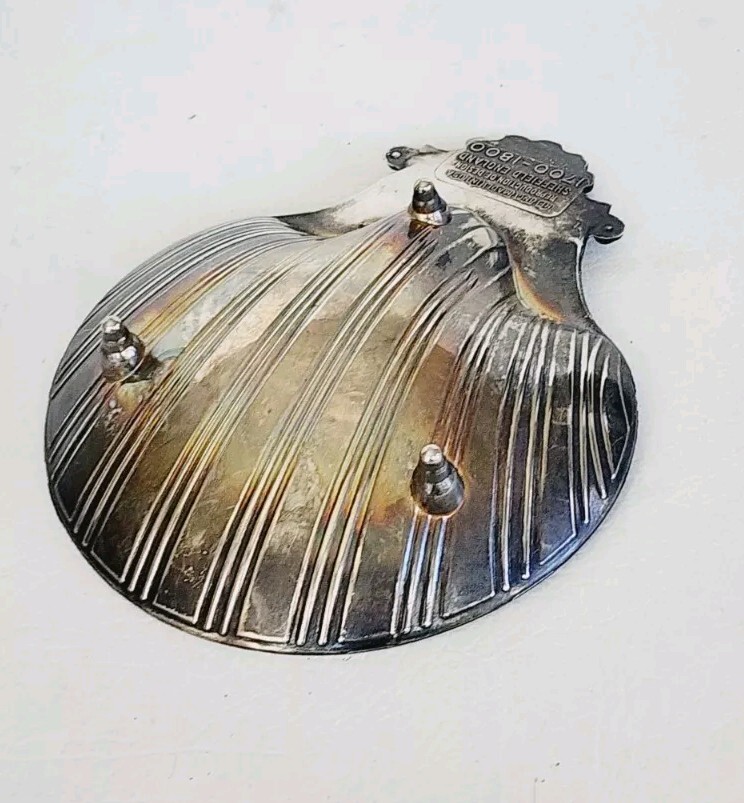 Vintage Silverplate Footed Shell Candy DishServing Bowl Home Decor