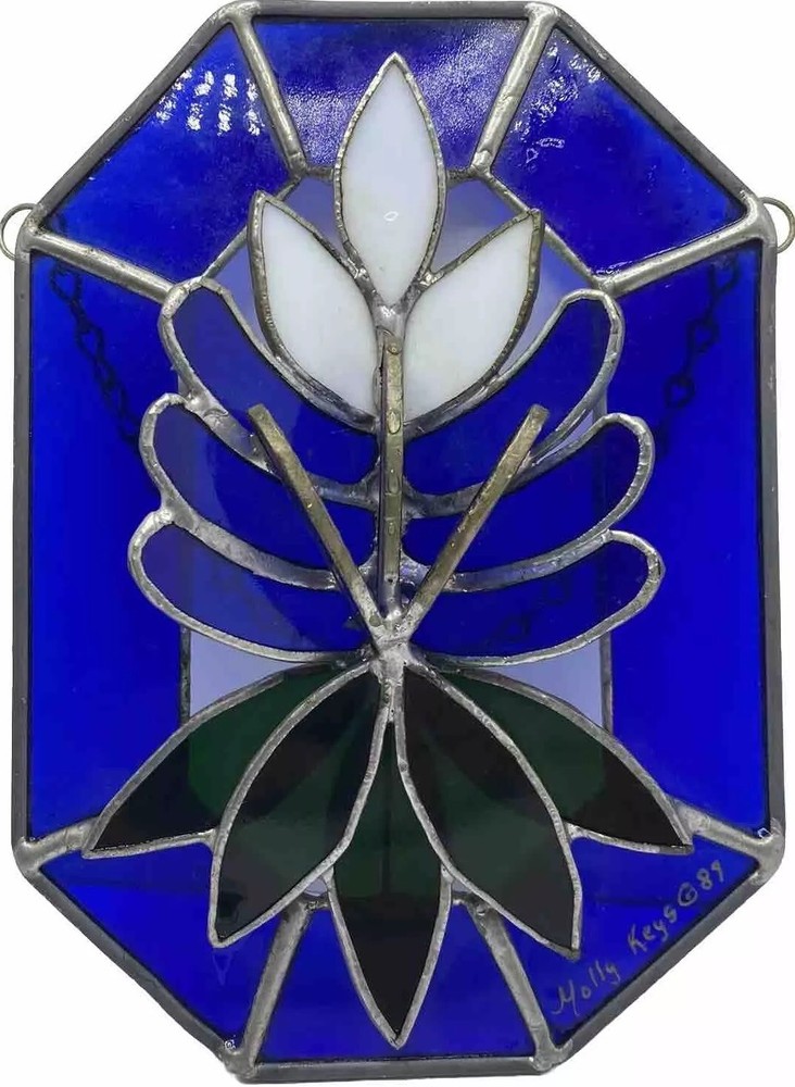 3D Stained Glass Flower Signed