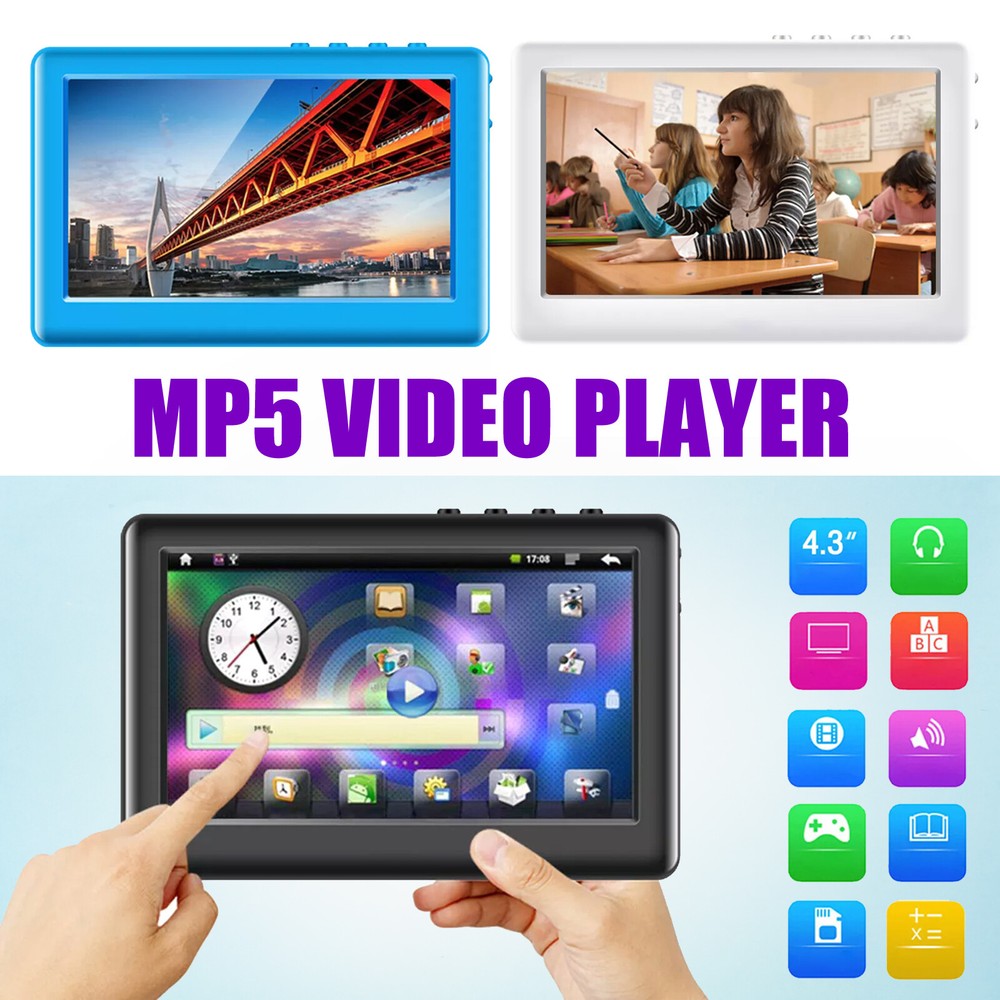 MP4 MP5 Video Player 4.3" Touch Screen MP3 Music Small Tablet Learning Tool