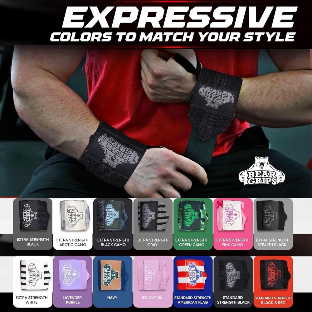 Ultimate Wrist Support Wraps for Weightlifting - Compression & Stability Focused