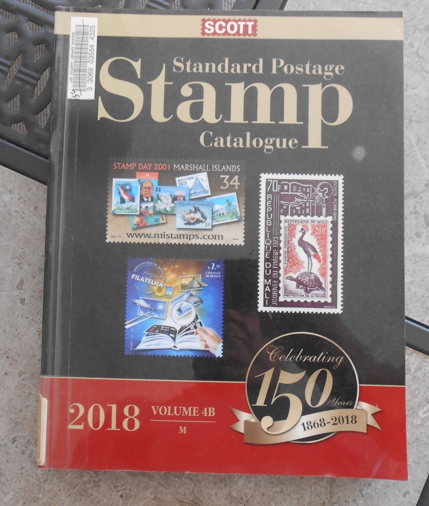 2018 Scott Postage Stamp Catalogue. Volume 4B  "M"   Ex Library   #02 SCOTTv4b