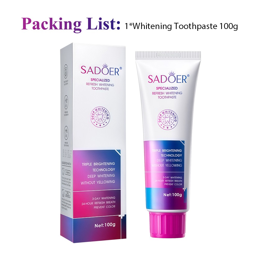 2x Teeth Whitening Toothpaste Remove Tooth Stain Deep Teeth Clean Fresh Breath