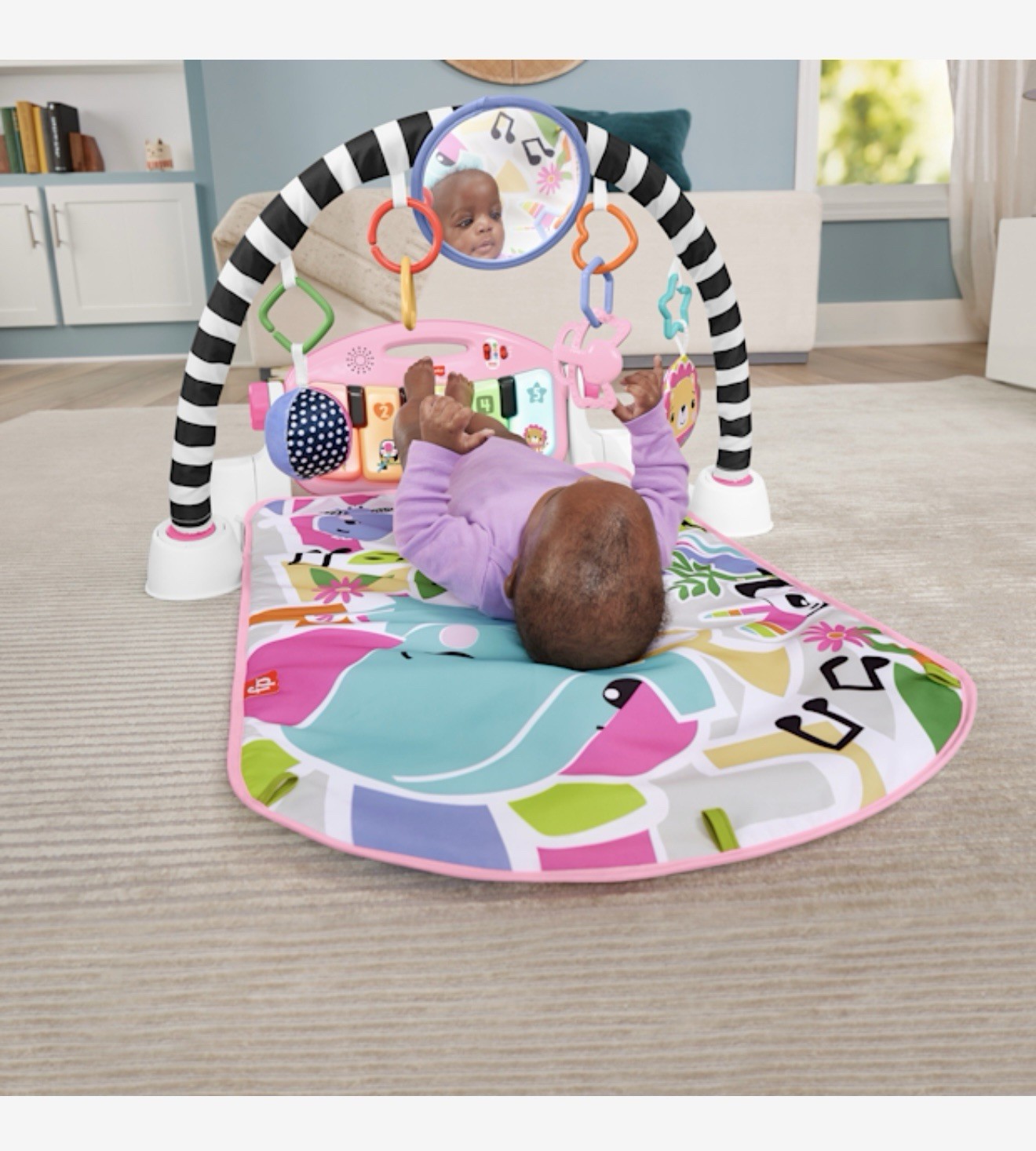 Fisher Price Glow and Grow Kick and Play Piano Gym Light Up Toys Musical Fun