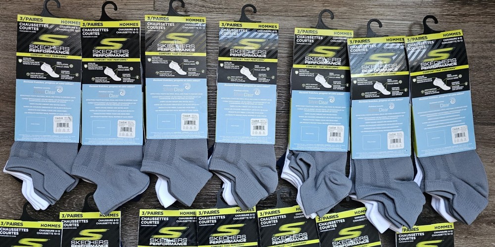 Skechers Performance Men's 3 Pack Low Cut Socks.