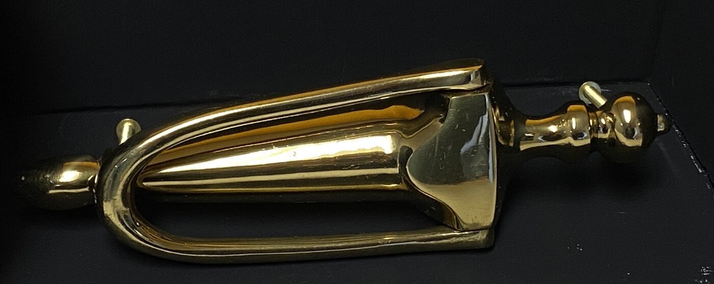 Vintage Amerock Solid Bright Polished Brass Door Knocker