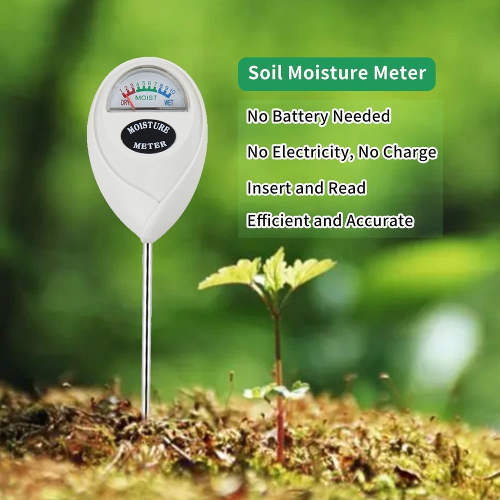 Censinda Soil Moisture Meter, Long Probe White-Longprobe