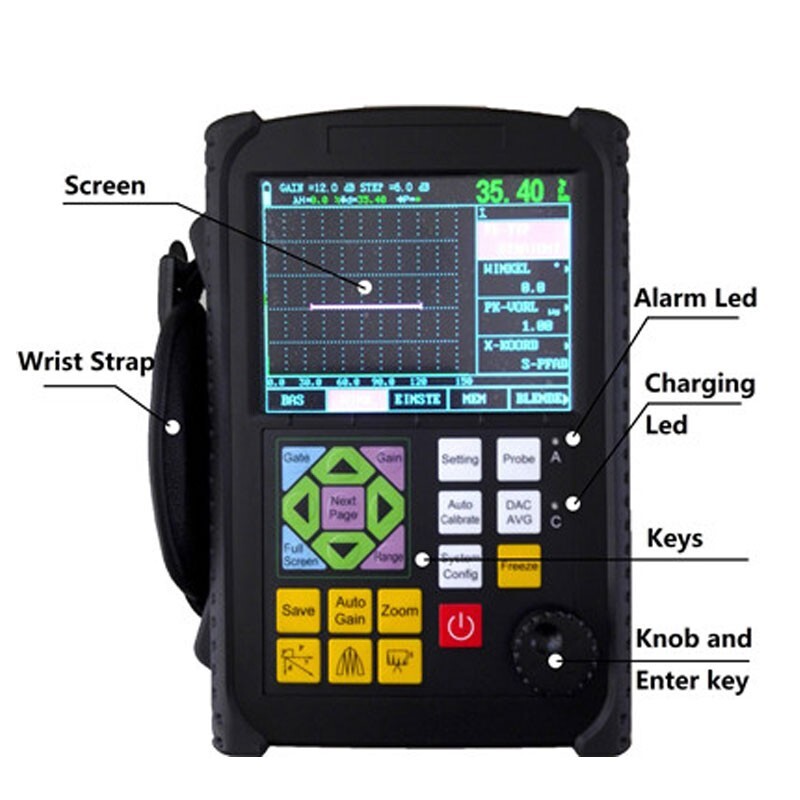 Ultrasonic Flaw Detection Machine with Peak Hold Peak Memory 6dB DAC Functions