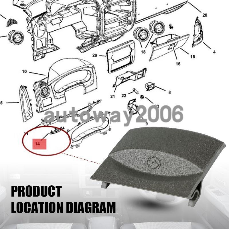 Parking Brake Release Handle Front for Dodge Dakota 2005-2007 Durango 1CM30XDHAA