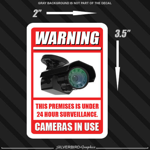 4 pack Security Camera Sticker Surveillance System CCTV Warning Video Decal