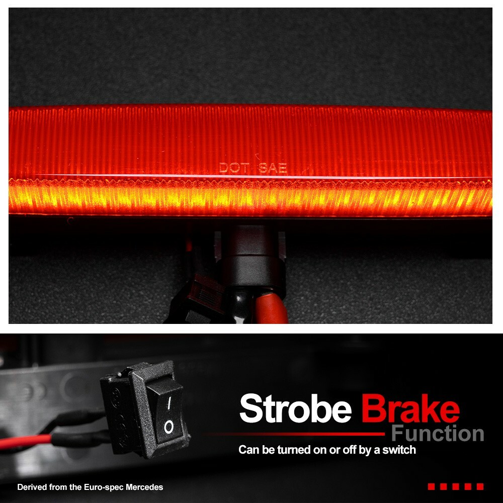 Smoked LED Strobe 3rd Third Brake Stop Tail Light For 97-04 Chevy Corvette C5