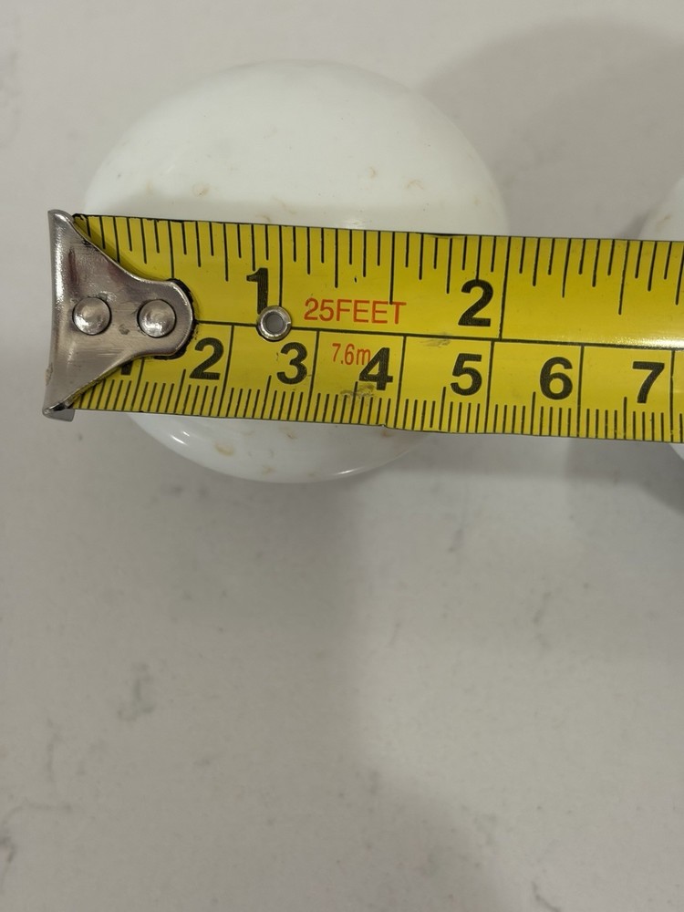 Porcelain Door Knobs – Two Speckled White And Too Black – Four Total