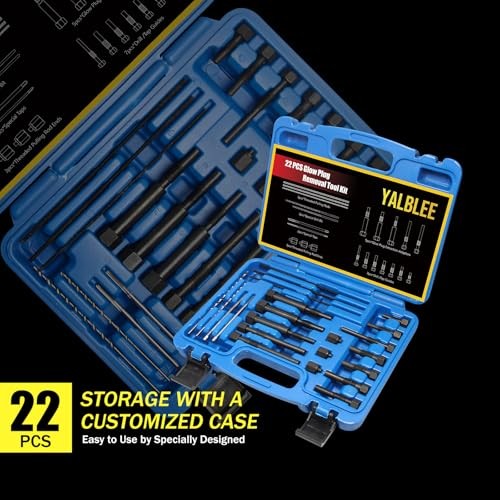 Glow Plug Removal Tool | 22-Piece High-Hardness Extraction Kit | M8 & M10