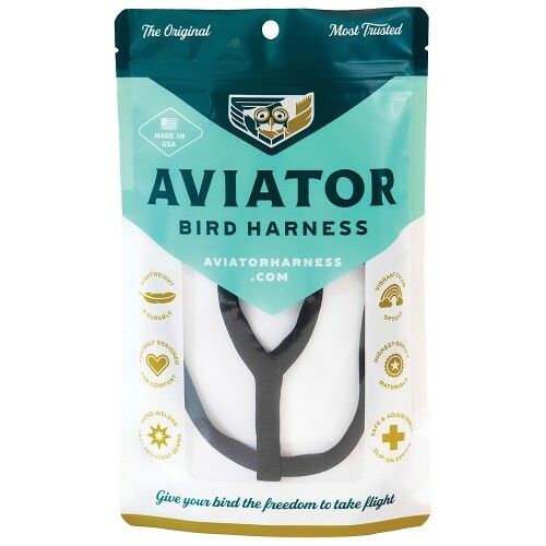 THE AVIATOR PARROT HARNESS & LEASH - MEDIUM - RED