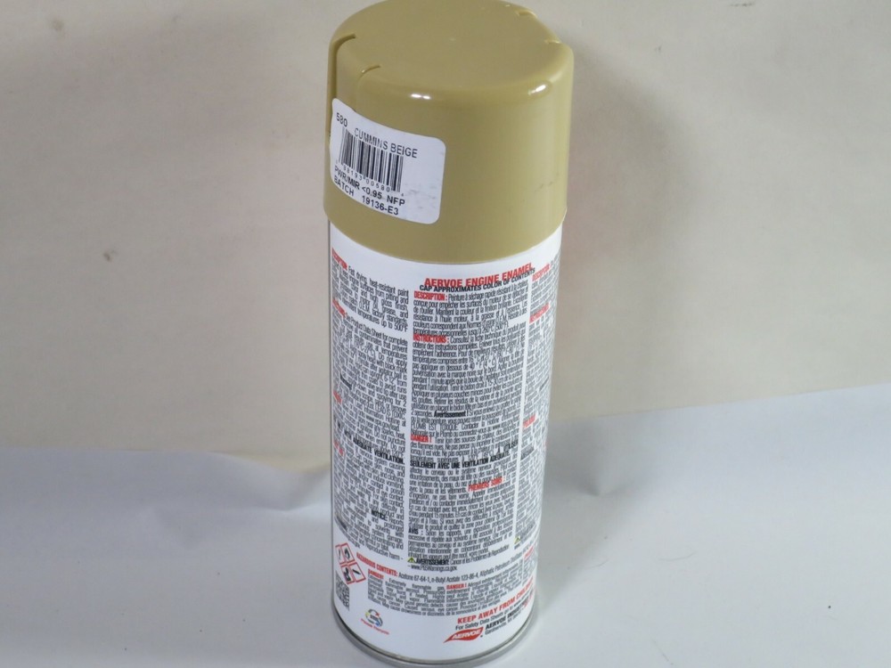 Aervoe 580 Engine Enamel Paint Cummins Beige 12 Oz Can