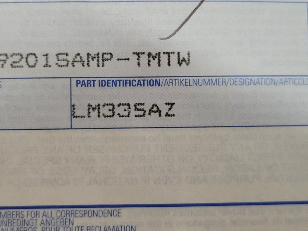 (1 PC) LM335AZ NS SENSOR ANALOG -40C-100C TO92-3