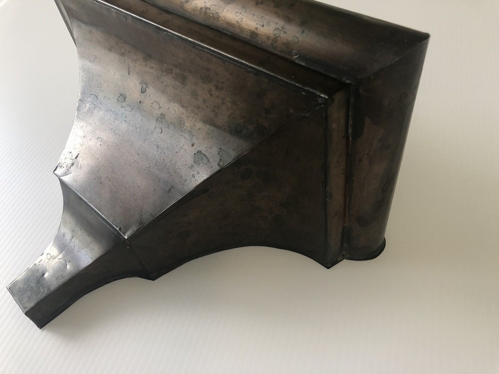 Vintage Architectural Distressed Tin Shelf.