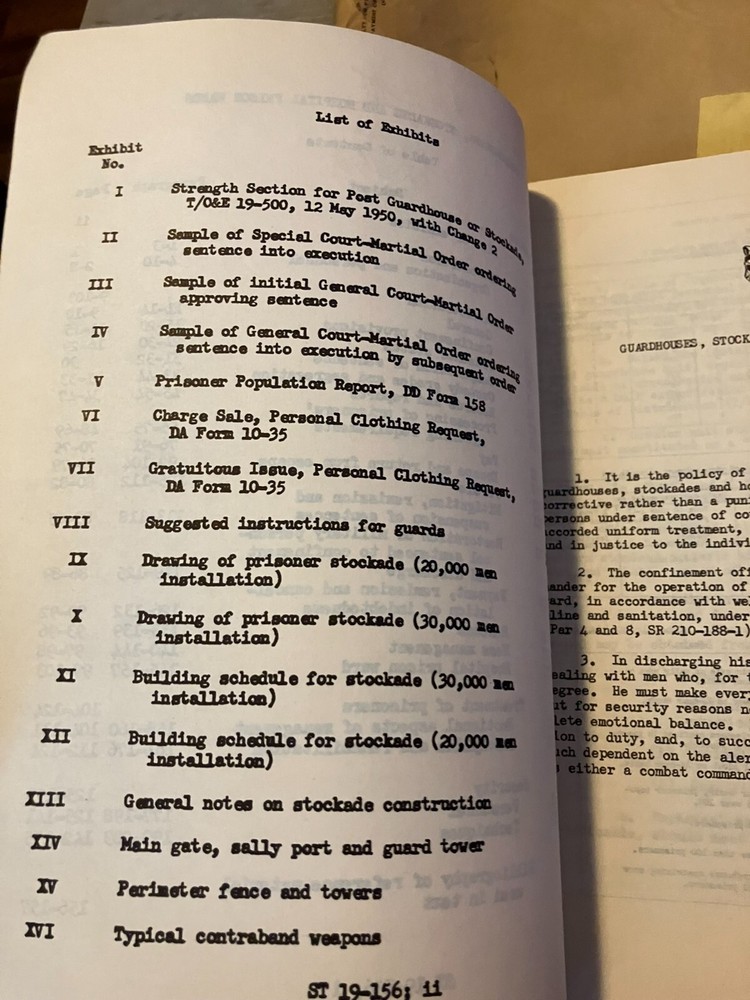 PROVOST MARSHAL General's School Army Documents and Training Book