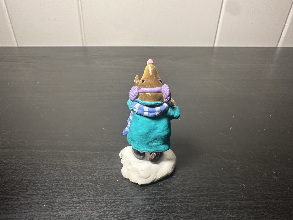 Wee Forest Folk MO-02 Mole Bell Ringer - Teal Coat (Retired) Read Description