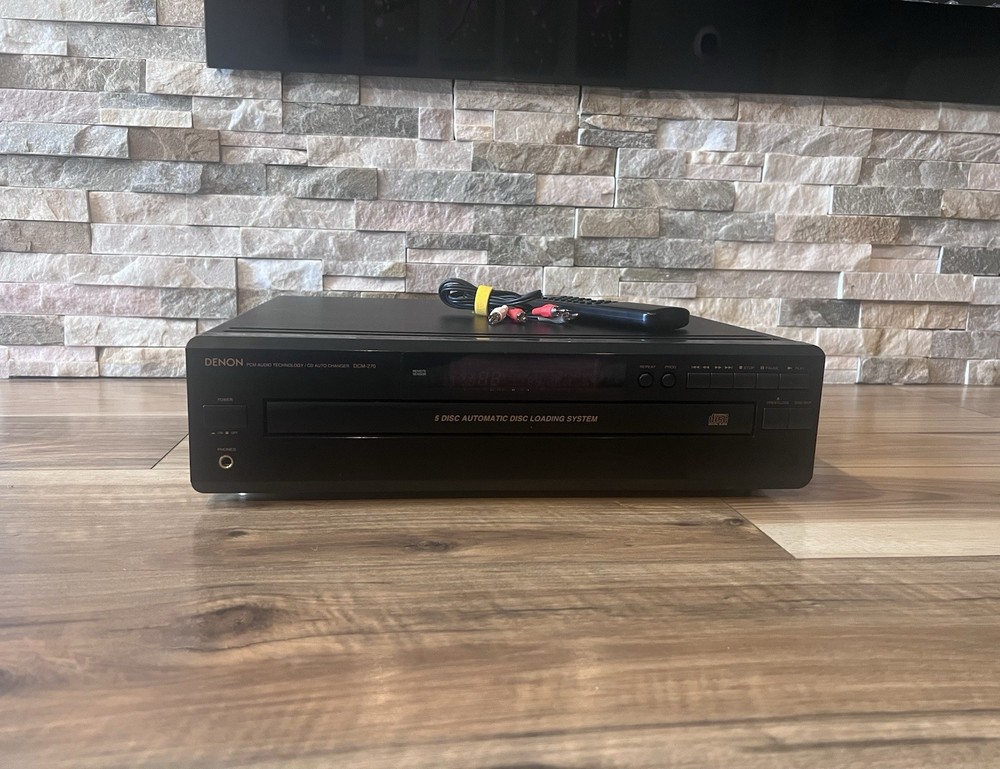 Denon DCM-270 5-Disc Carousel CD Player with Remote - Tested Works Great VTG
