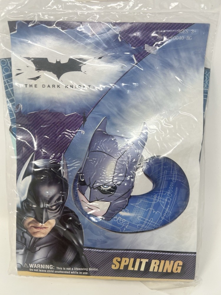 NEW In Package DC Comics Dark Knight BATMAN Split Ring Inflatable Float for Pool