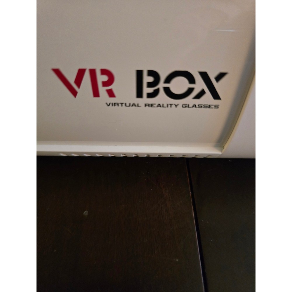 VR BOX Virtual Reality Glasses Headset White Black Adjustable Strap