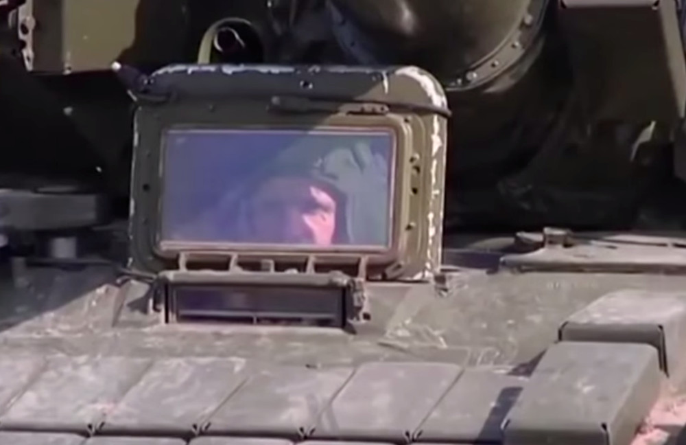 Tank T-72 window from the hardware