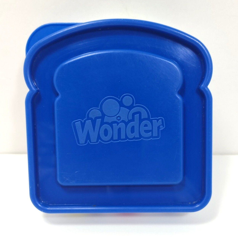 Wonder Bread Sandwich Container Blue Lid With Dots