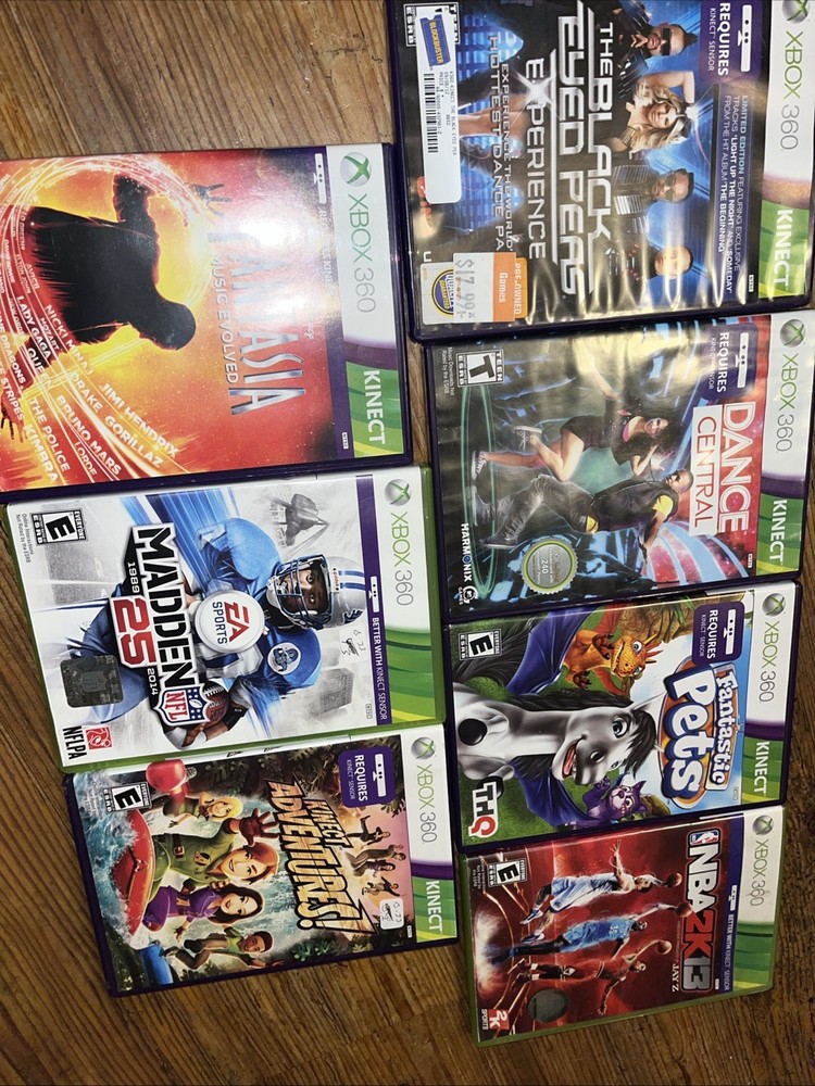 Xbox 360 Kinect Camera With Games - Kinect Games Bundle