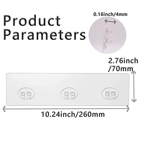 2 Pack Shower Caddy Adhesive for Replacement, Strong Transparent -2pcs 3 Hooks