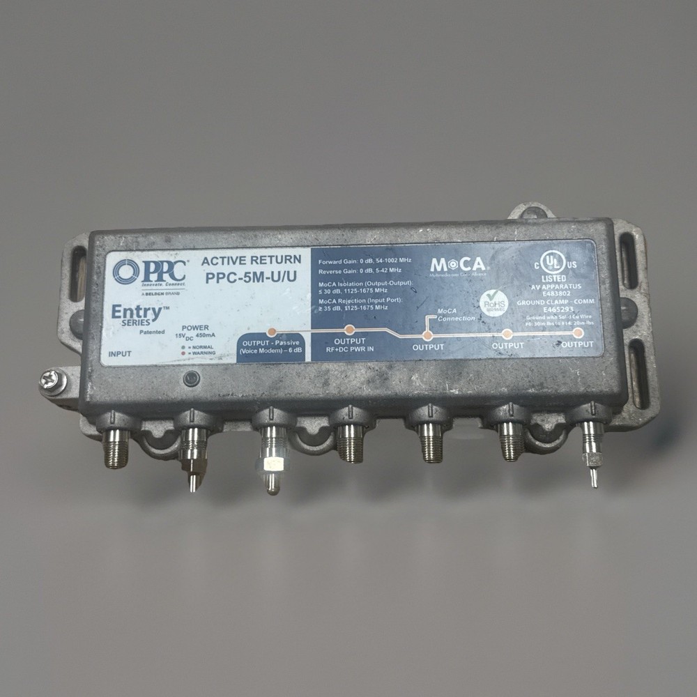 🔥 PPC-5M-U/U Active Return Amplifier w/ CommScope Adapter MoCA NEW 🔥