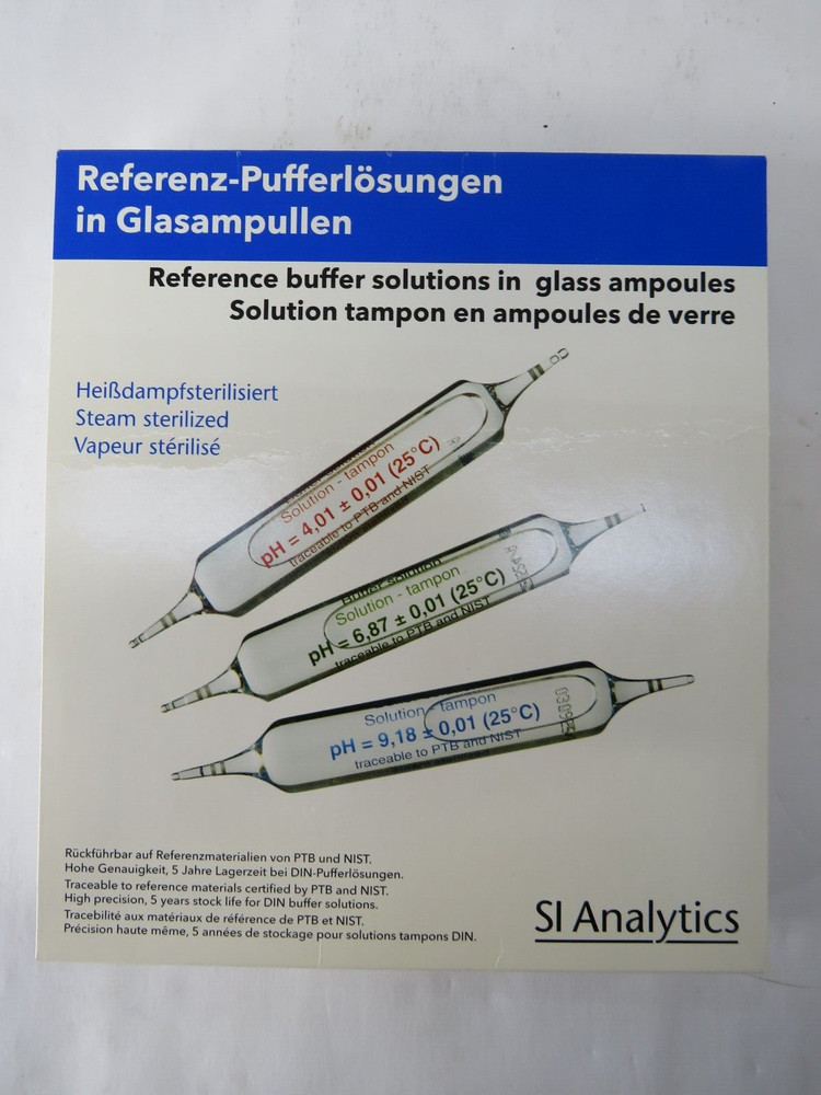 SI Analytics Reference Buffer Solutions In Glass Ampoules (6 Ampoules) L 4789