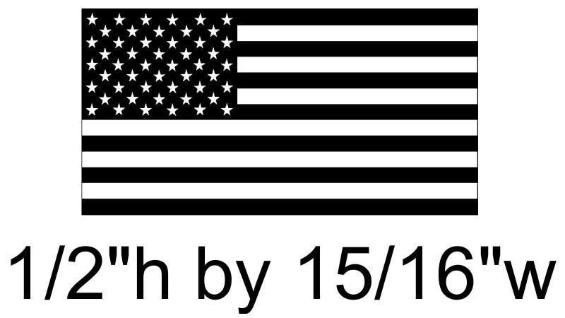 AMERICAN FLAG on the IDEAL 4911 Self-inking Stamp with BLACK iNK
