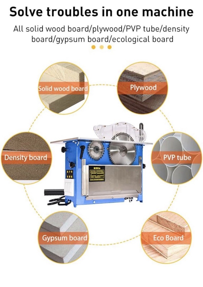 Electric Sliding Table Saw Tilt Folding Saw Multi-Function Workbench