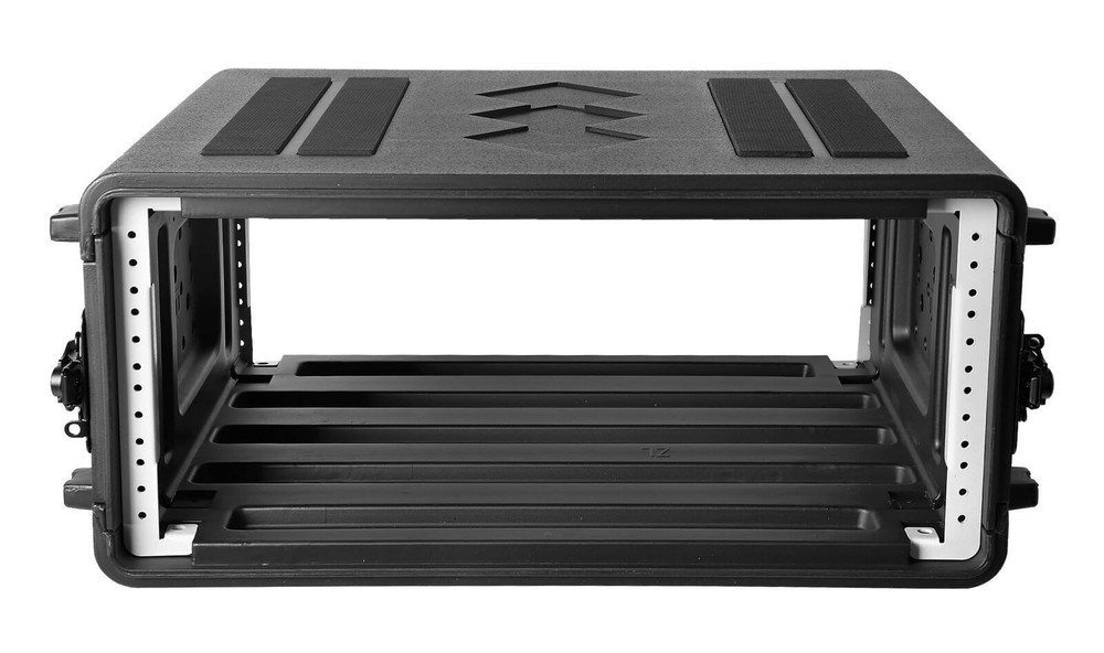 4U Rack Case 15" Depth HDPE Rackmount Flight Cases w/Microphone Compartments