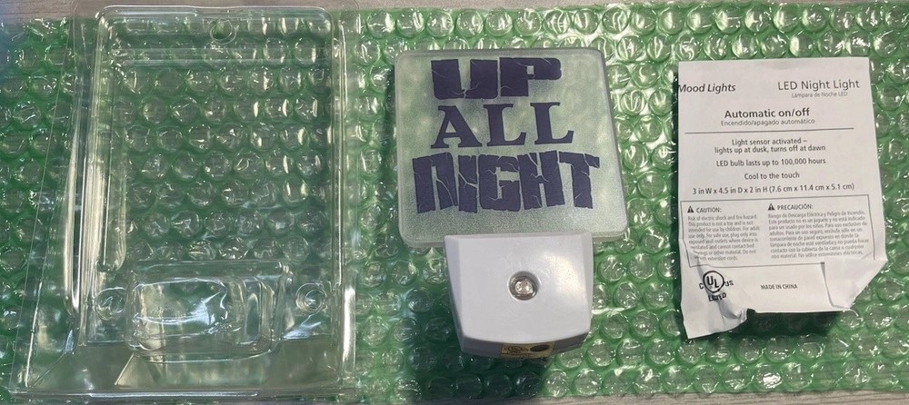 Mood Lights Up All Night LED Night Light • Automatic On/Off • Light Sensor Activ