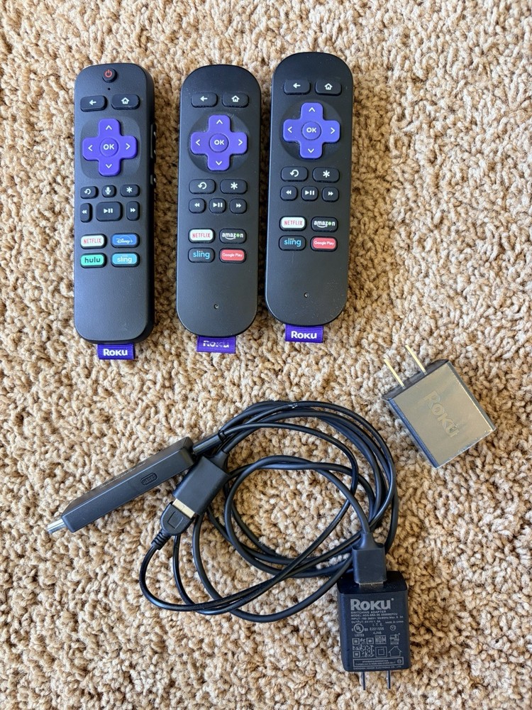 ROKU Lot Bundle HDMI Streaming Stick + Mixed Remotes Authentic Untested As-Is