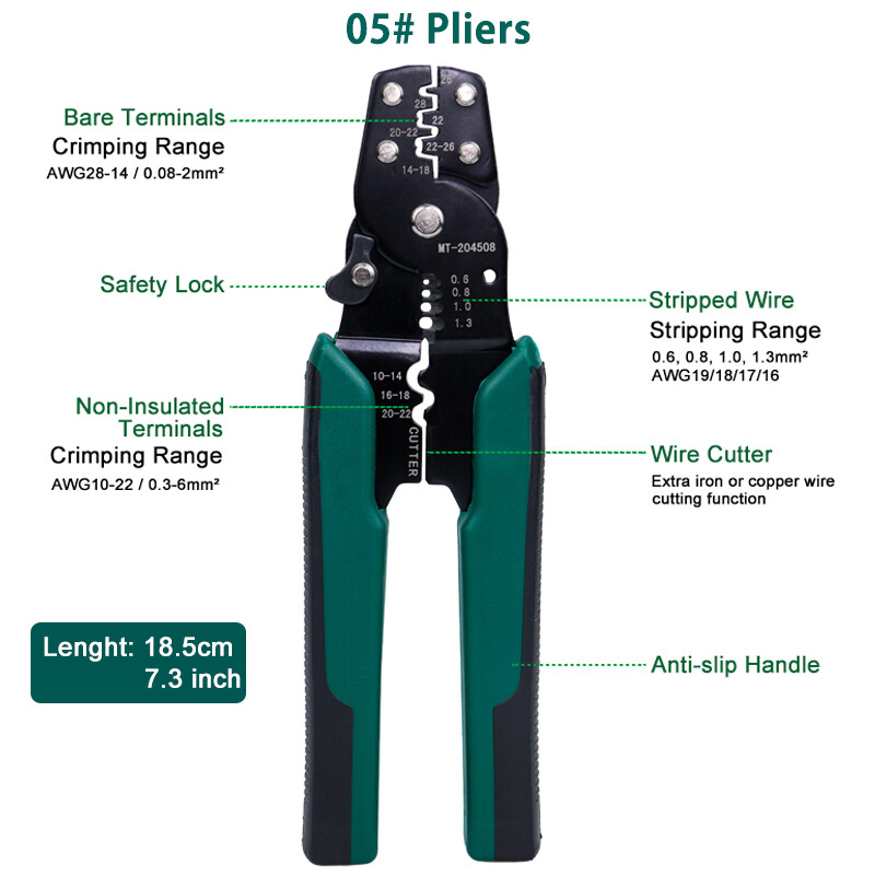 Professional Crimping tool / Multi-Tool Wire Stripper Cutter Cable Crimper Plier