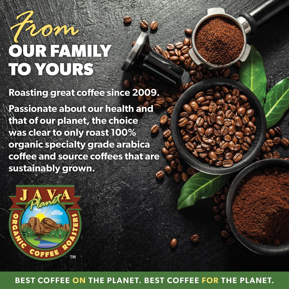 Java Planet Organic Colombian Coffee - Low Acid Medium Dark Roast 1LB
