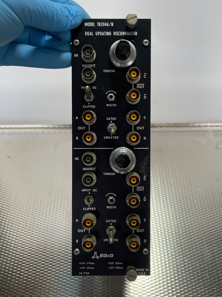 RTEC EG&G NIM Computer Module Model  TR204A/N Dual Discriminator - UNTESTED