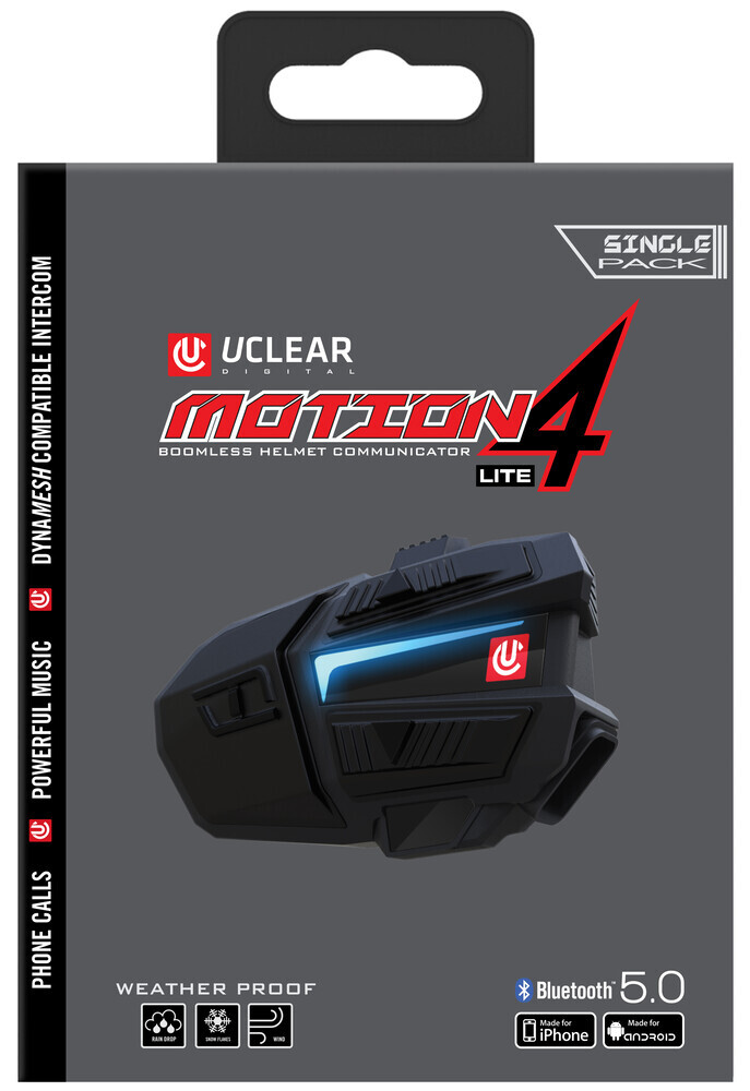 U-Clear Motion 4 Lite Helmet Bluetooth Communication System