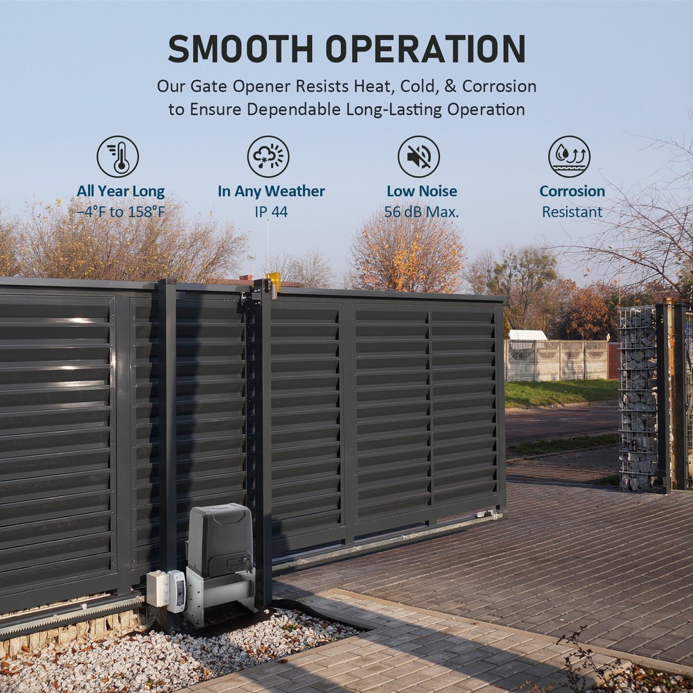 CO-Z 4400lb Electric Sliding Gate Opener Operator Kit Automatic Remote Control