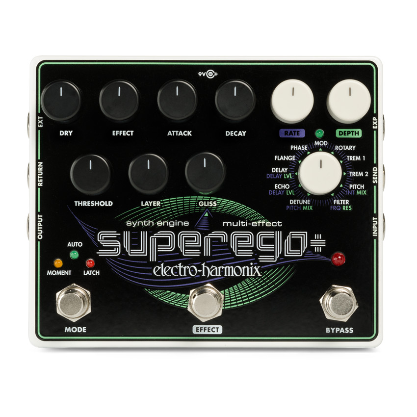 New Electro-Harmonix EHX Superego Plus Polyphonic Synth Engine Guitar Pedal