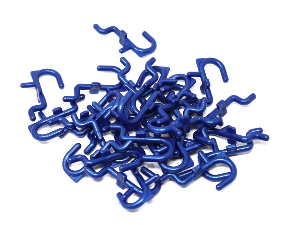 Plastic Blue J Hook Peg Board Hook Kit Tool Storage Craft Hooks Pick A Pack