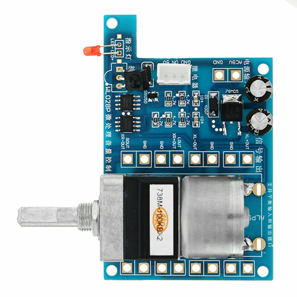 9V Infrared Remote Control Volume Control Board Pre AMP Motor Potentiometer