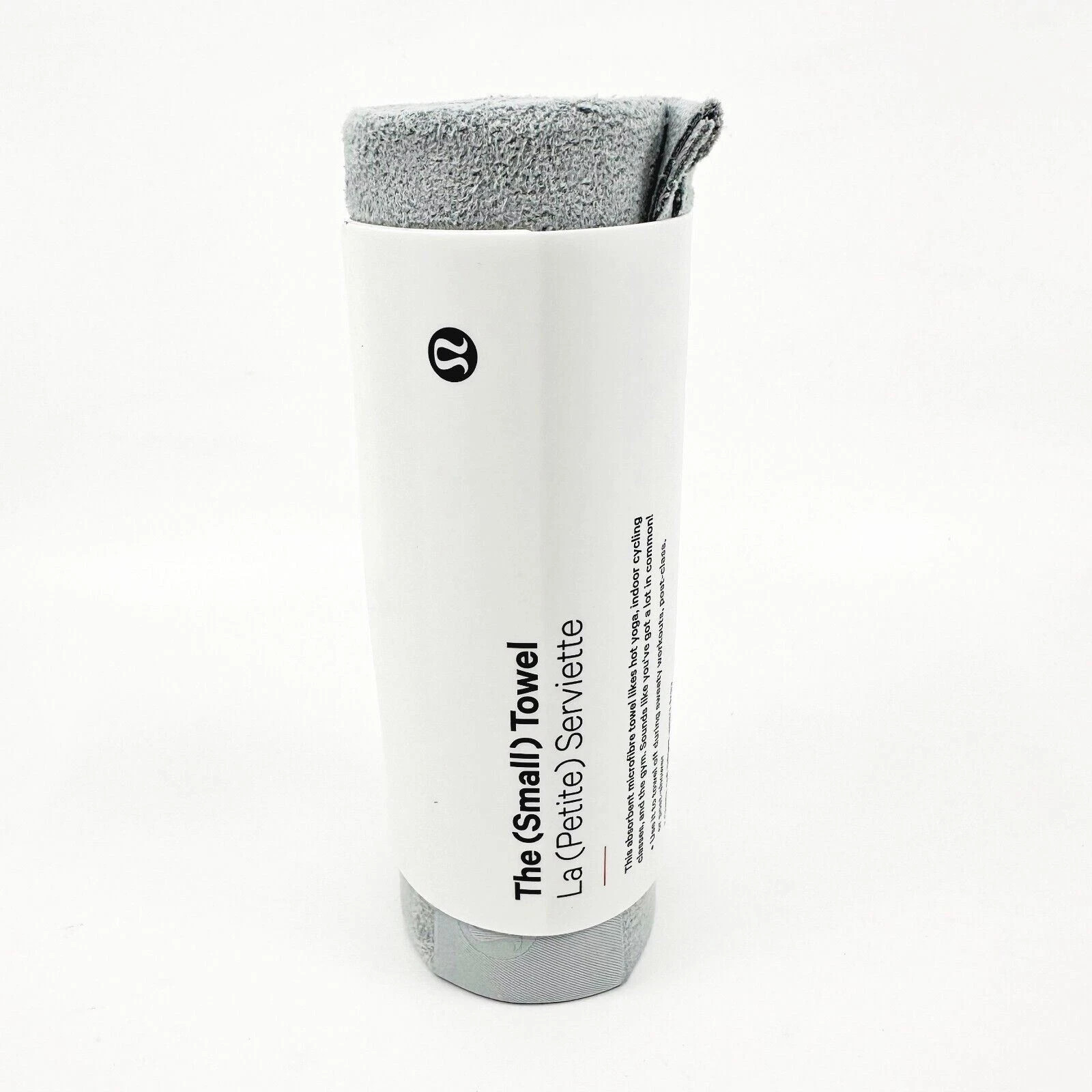 Lululemon The Small Towel Microfibre 16" x 26" Hail Grey Yoga Biking Gym NEW