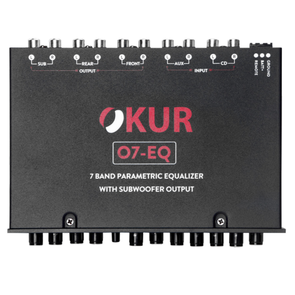 OKUR O7-EQ 7 Band Car Audio Parametric Equalizer with Subwoofer Output