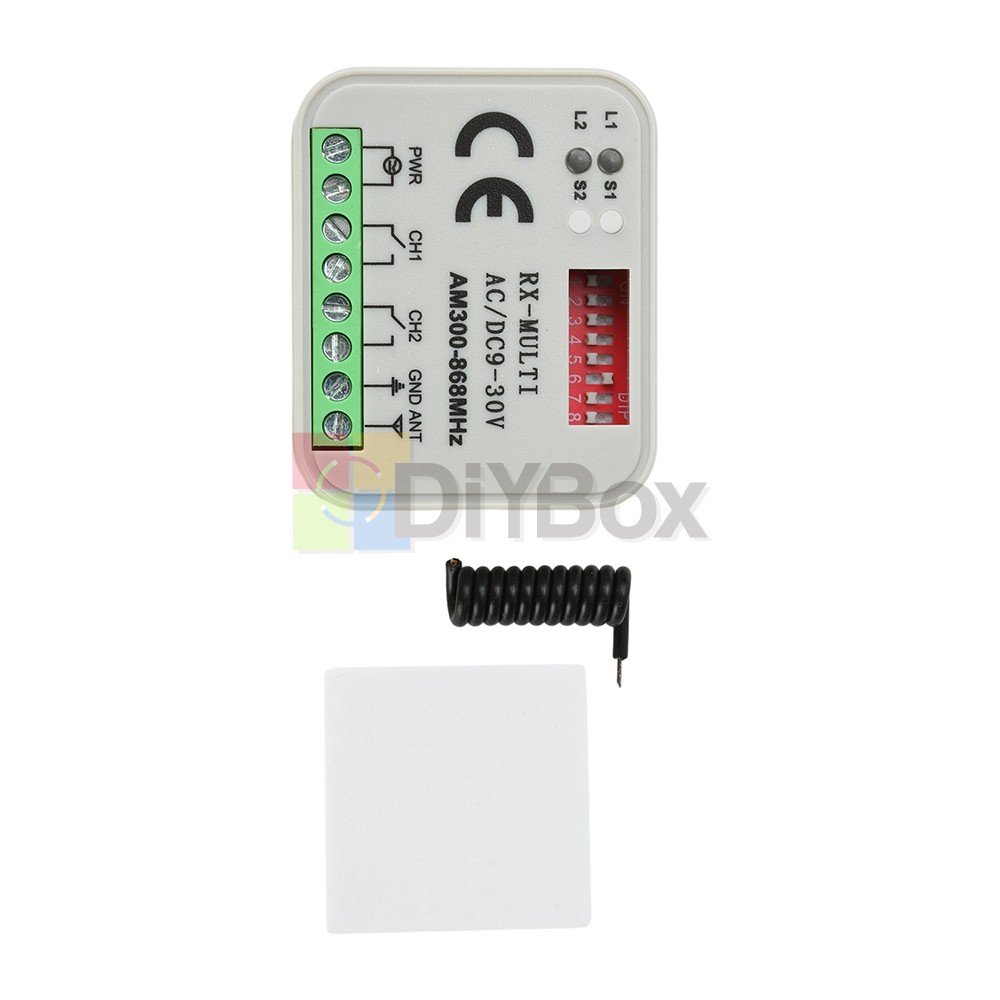 Universal 300-868MHz Multi-Frequency Receiver Switch Controller AC/DC On/Off